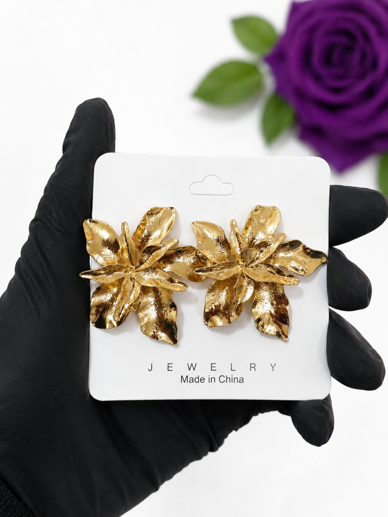Star-shaped fashion earrings (gold)