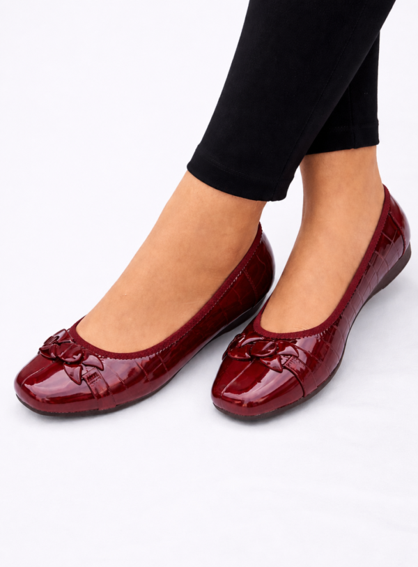 Oliveria flat cover shoe - wine (39)