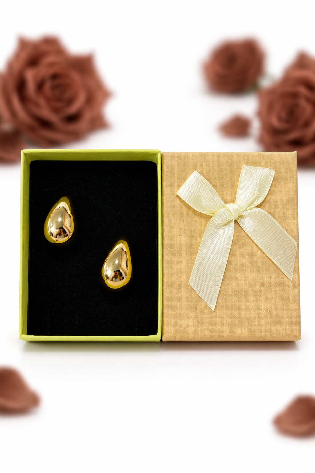 Teardrop earrings - gold
