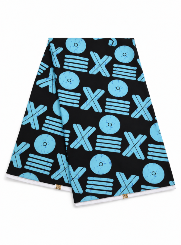 XOXO ankara print - blue & black