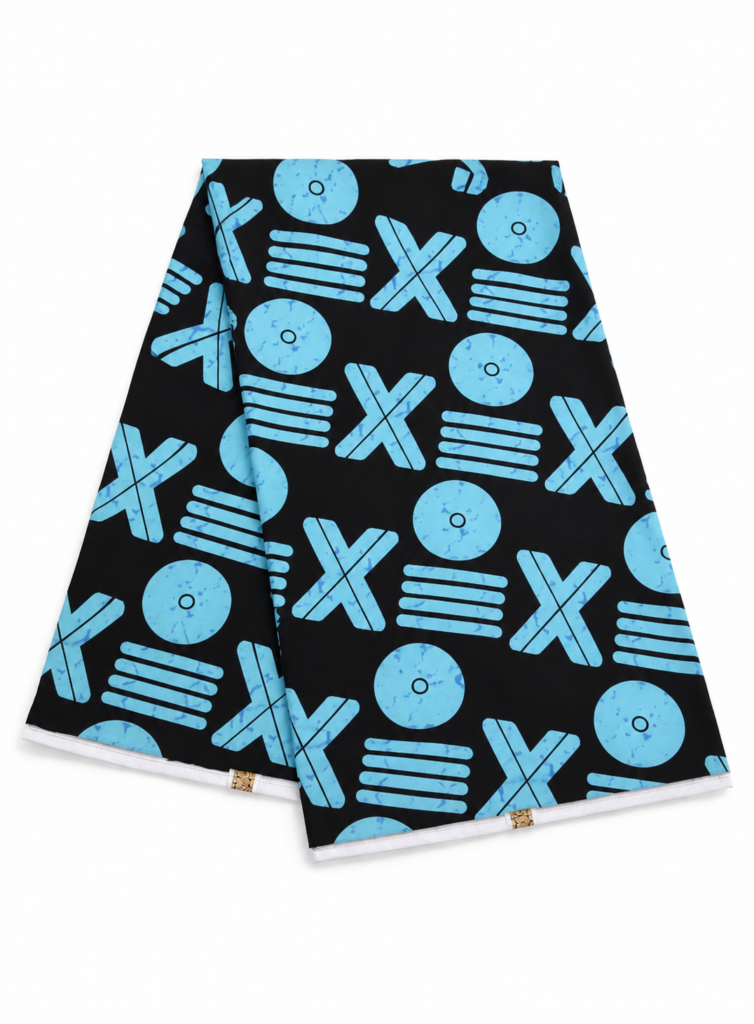XOXO ankara print - blue & black