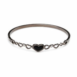 Midnight Heart Chain Bangle