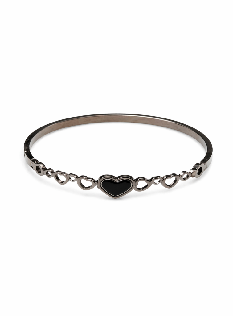 Midnight Heart Link Bangle