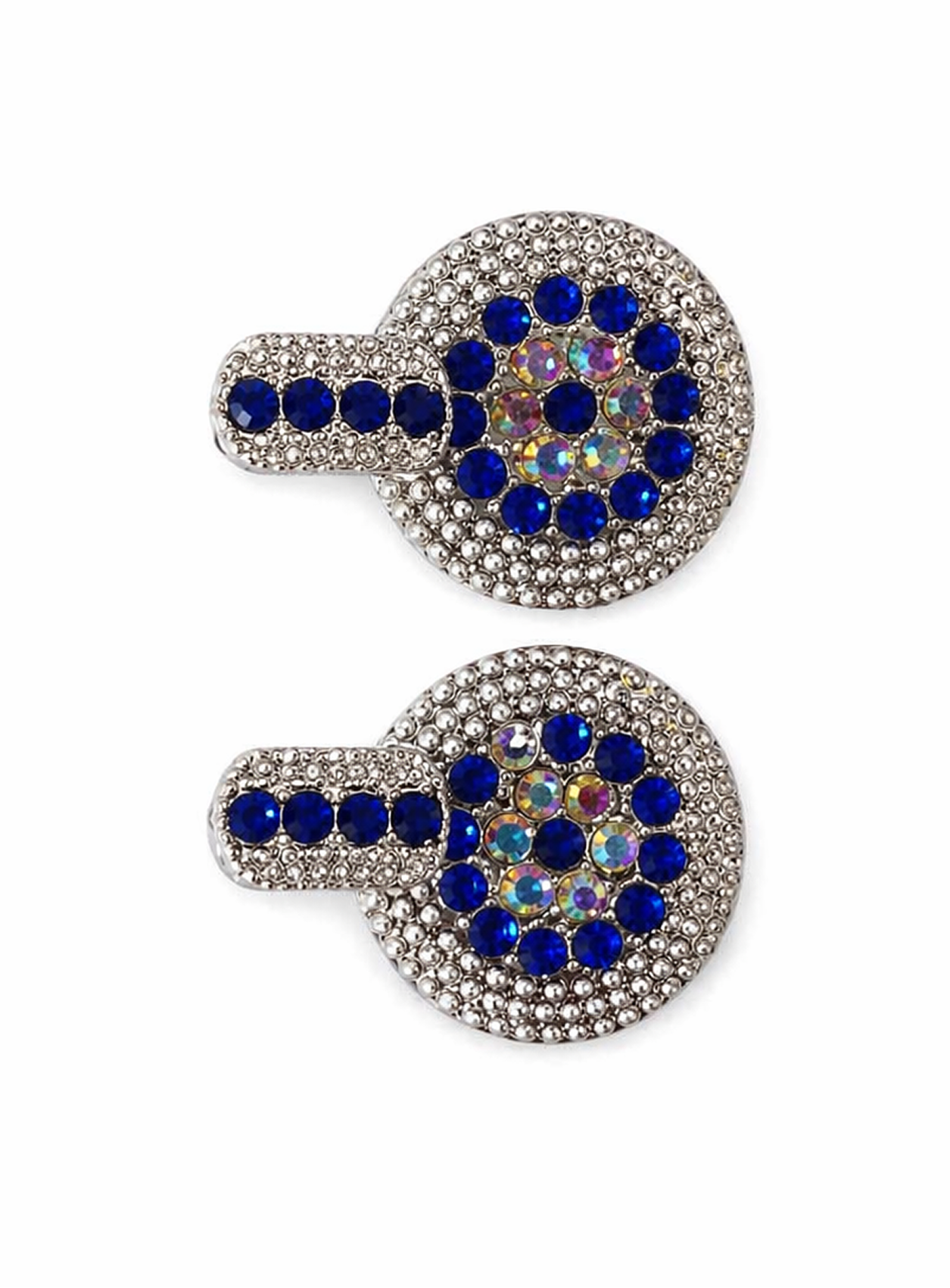 Sapphire Bloom Crystal Stud Earrings