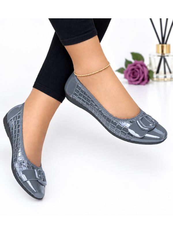 Oliveria flat cover shoe - grey (38)