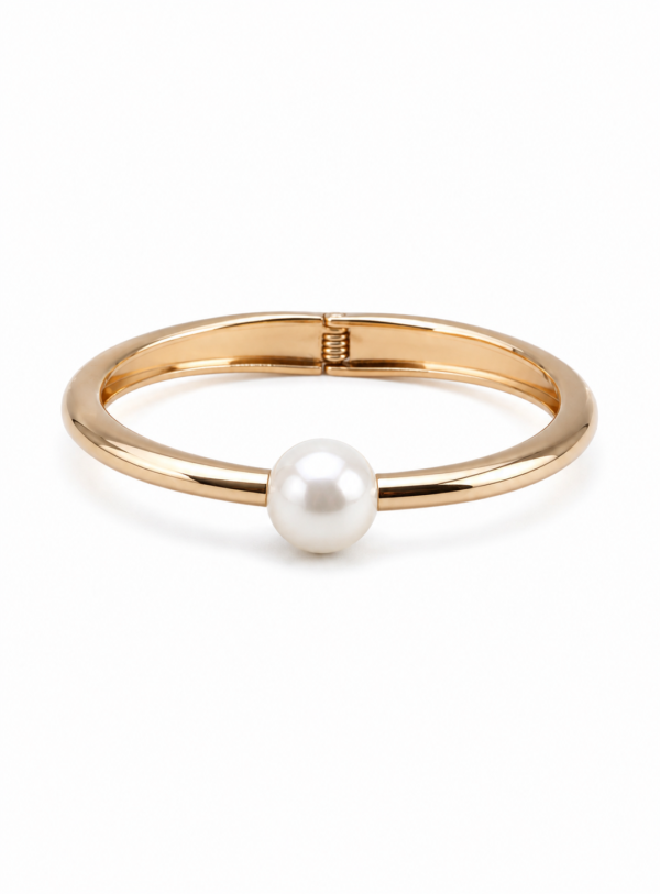Pearl kiss bracelet - gold