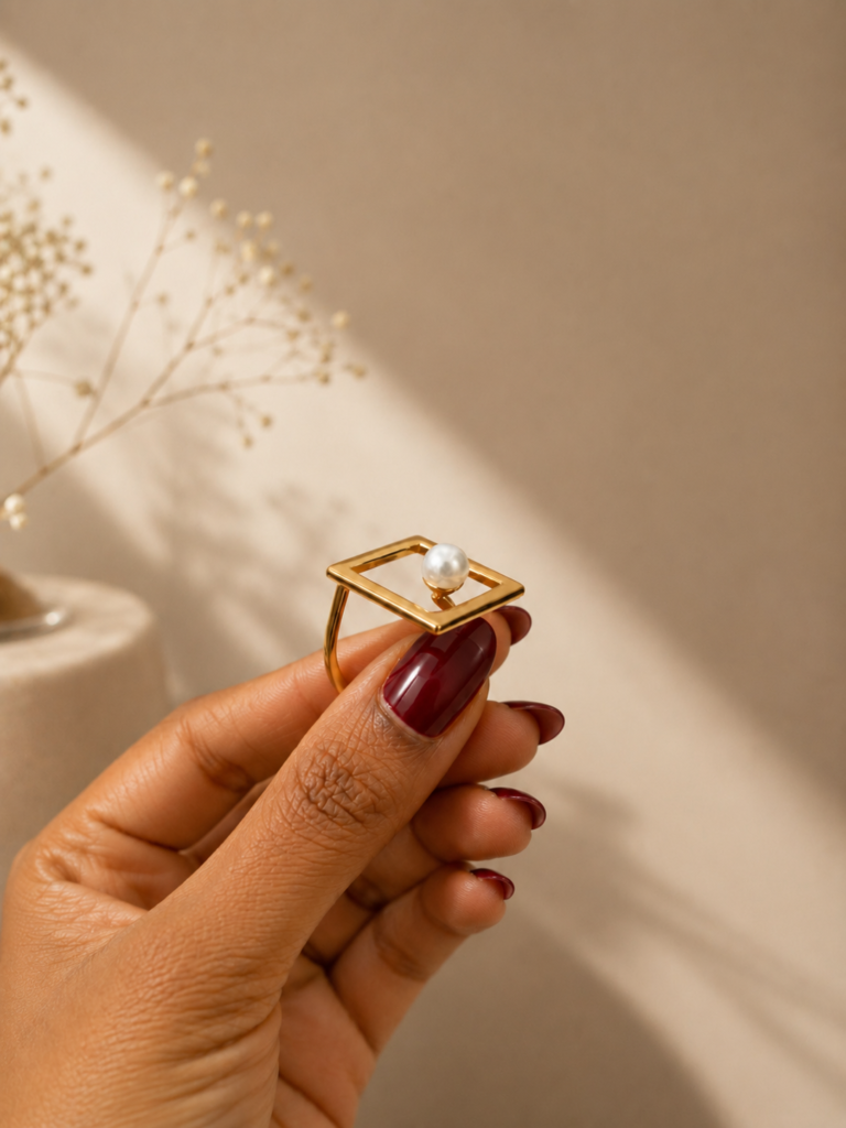 Simple fashion rings - pearl