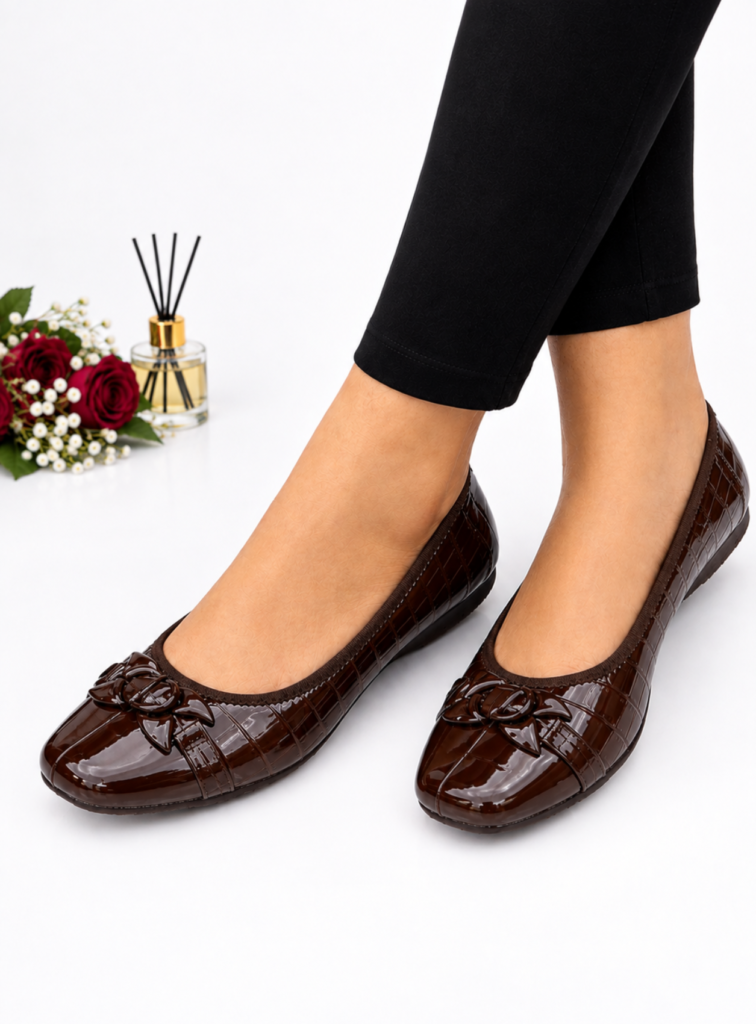 Oliveria flat cover shoe – coffee (38,42)