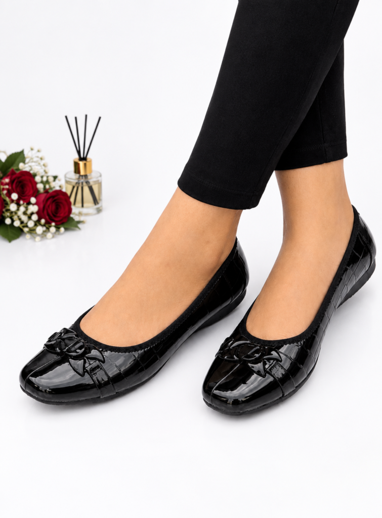 Oliveria flat cover shoe – black (37,39,40,41,42)
