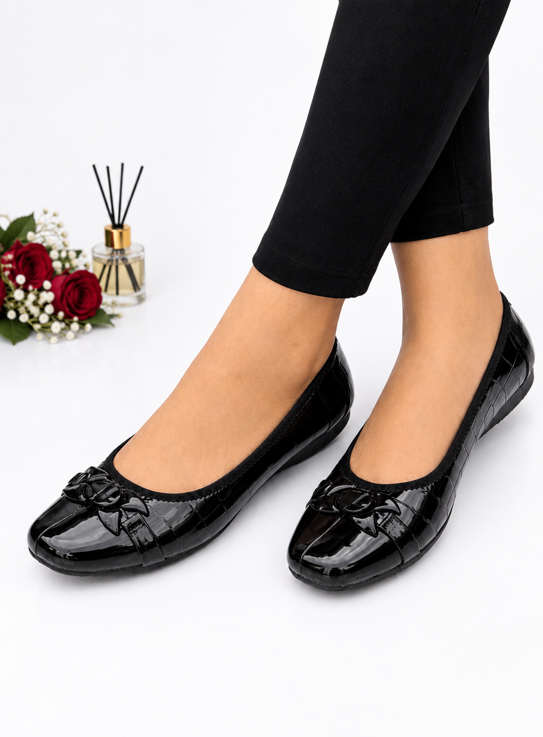 Oliveria flat cover shoe – black (37,39,40,41,42)