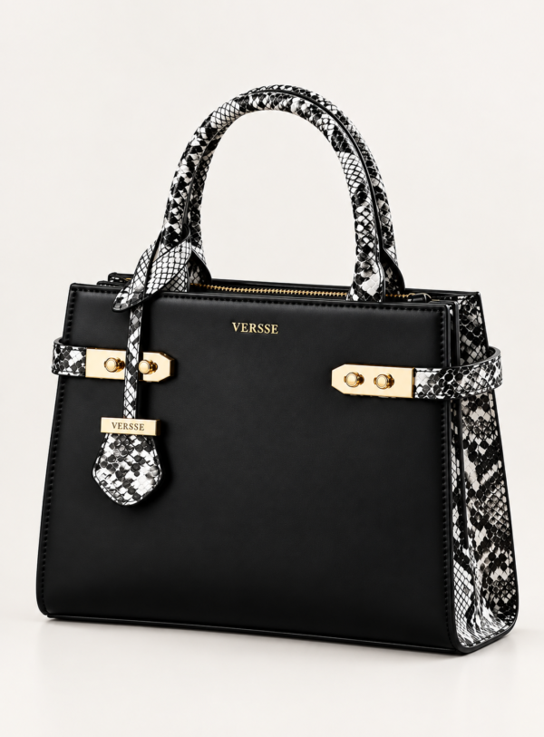VS handbag with animal print (black)